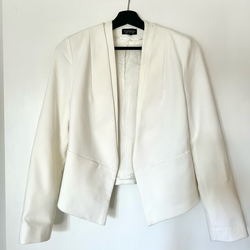 Topshop White Blazer